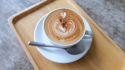 hot mocha on the table