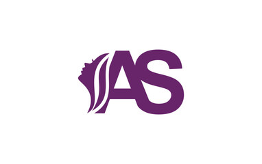 Woman beauty logo and hair spa vector design. Woman beauty salon and spa logo with letters