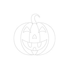  Scary face expression pumpkin vector isolated on white background. 