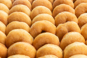 Row of Sugar Donuts