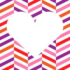 Obraz premium Pattern colorful hearts on white background. Color pattern with hearts. Space pattern hearts. Backdrop for valentines day or card love.