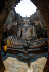 Pra Ajana,Sri Chum Temple, Sukhothai in north of thailand