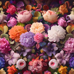 Elegant floral background in Baroque style. Retro decorative flower art design. Digital illustration