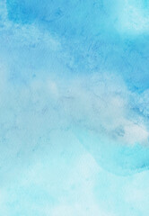 Abstract blue watercolor paint background. Vector illustration
