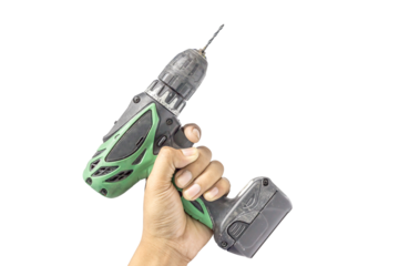 D็Hand held electric drill isolated.