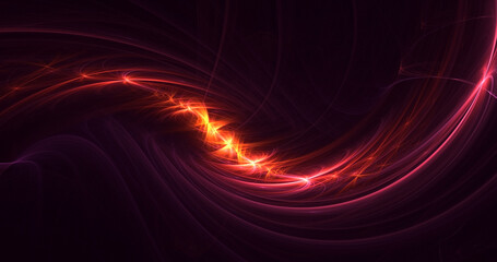 3D rendering abstract multicolor technology fractal light background