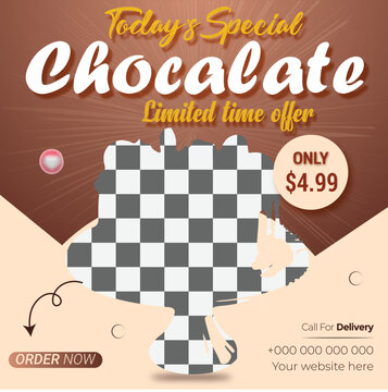 Special cakes social media post template for cake shop