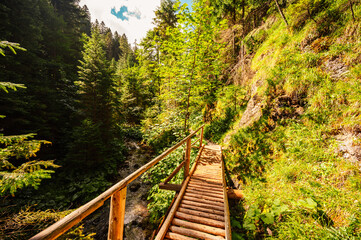 Mountain landscape in mountains, Juranova dolina - valley in The Western Tatras national park. Slovakia, oravice, Orava region. © Zedspider