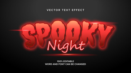 Text Effect spooky night, scary text effect