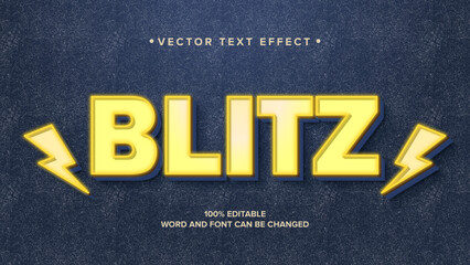 Text Effect blitz yellow, neon color  text effect