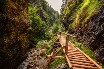 Mountain landscape in mountains, Juranova dolina - valley in The Western Tatras national park. Slovakia, oravice, Orava region. © Zedspider