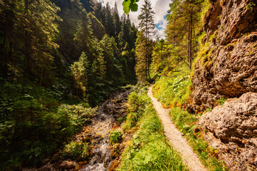 Mountain landscape in mountains, Juranova dolina - valley in The Western Tatras national park. Slovakia, oravice, Orava region. © Zedspider