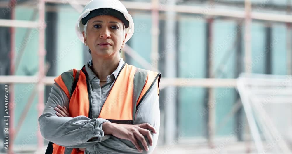 Poster logistics, construction and architect working on management of a building at construction site. port