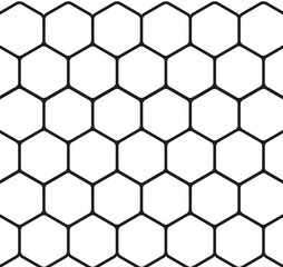 Honey comb cells vector seamless pattern. hexagon geometric black.