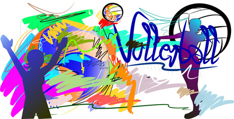  balls balllayball sport art brush strokes style