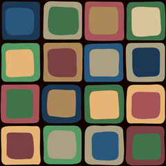 color repetitive background with hand drawn squares. vector seamless pattern. geometric illustration. fabric swatch. wrapping paper. continuous design template for textile, linen, home decor