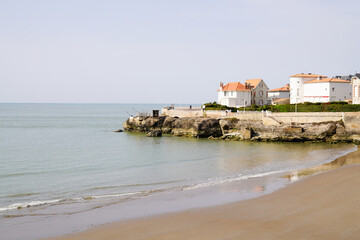 bay beach coast saint palais sur mer of atlantic ocean Meschers-sur-Gironde France