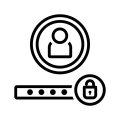 Black line icon for Account