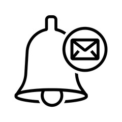 Black line icon for Notification