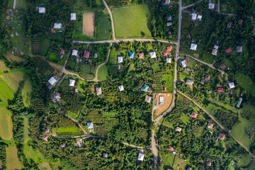 Village With Gardens From The Top