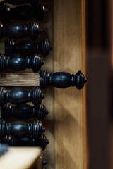 Close-up of an Organ Stop Knob