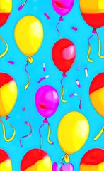 Colorful balloons ,Festive or party  balloons background