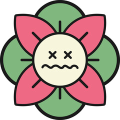 Groovy Flower Retro Cartoon Vector