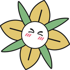 Groovy Flower Retro Cartoon Vector