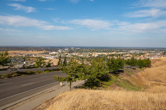 Looking Down The Hill At El Dorado Hills, California. 