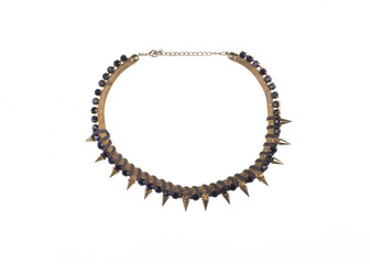 necklace with spikes isolated on white background
