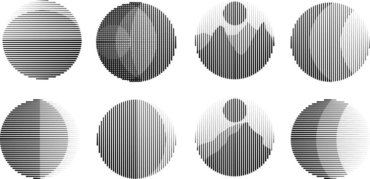 Fototapeta Art composition with lines .Modern art design  .Transition lines .Bauhaus art style .Geometric shape. Wall art .