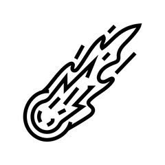fireball line icon vector. fireball sign. isolated contour symbol black illustration