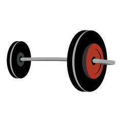 Barbell vector illustration in flat color design