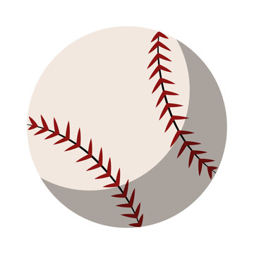 Baseball ball vector illustration in flat color design