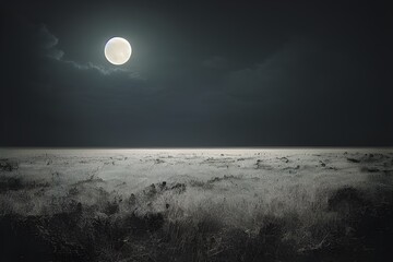 An eerie full moon night. 