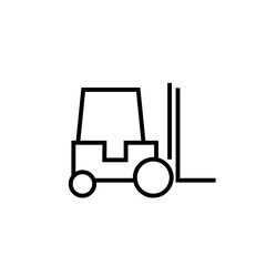 Forklift truck line icon