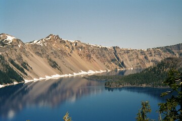 Panorama Mountain Landscape in Crater Lake National Park, Oregon