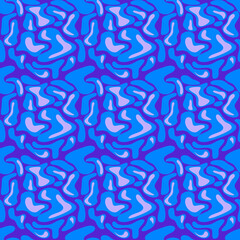 Abstract bubble bright blue pattern and background. Seamless pattern.