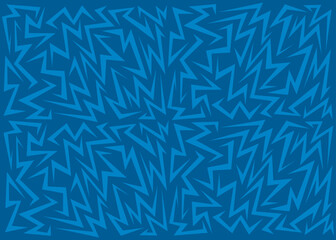 Simple blue background with seamless sharp and zigzag pattern