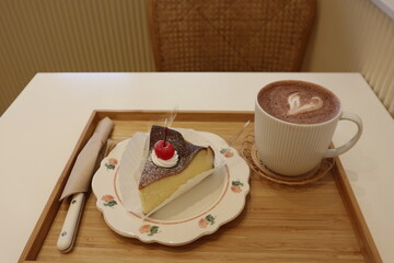 치즈케이크와 초코라떼