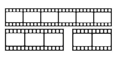 Cinema tape on a white background. Vector illustration