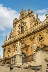 Fototapeta na wymiar The beautiful Duomo of S. Pietro in Modica
