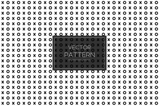 xo vector seamless pattern memphis line shapes in black and white background design