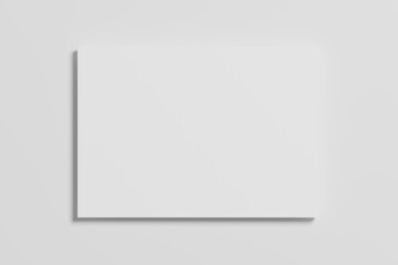 A4 Landscape Horizontal Magazine Brochure 3D Rendering White Blank Mockup