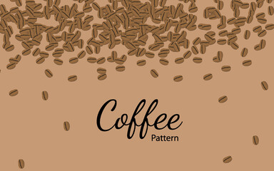 Coffee bean pattern background