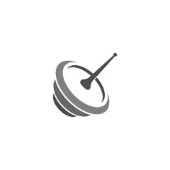 Satellite icon logo design illustration