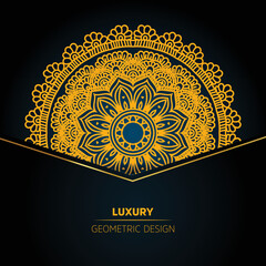 Luxury mandala background with golden arabesque pattern arabic islamic east style.decorative mandala for print, poster, cover, brochure