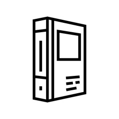 office folder line icon vector. office folder sign. isolated contour symbol black illustration