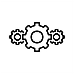 vector illustration setting icon isolated, on a white background.