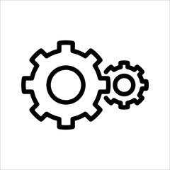 vector illustration setting icon isolated, on a white background.